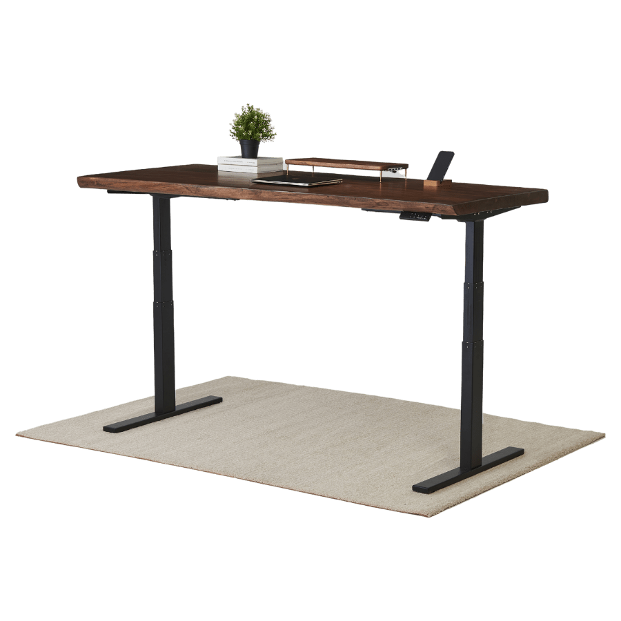 Teak Height Adjustable Desk